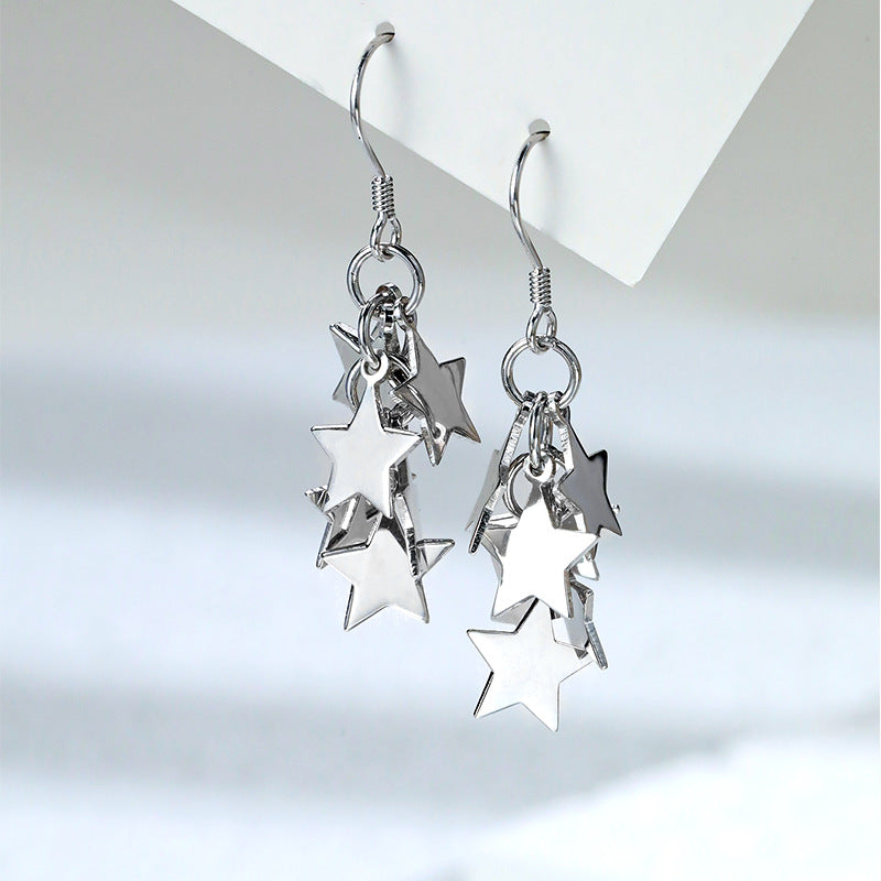 Star Tassel 925 Sterling Silver Women's Earrings