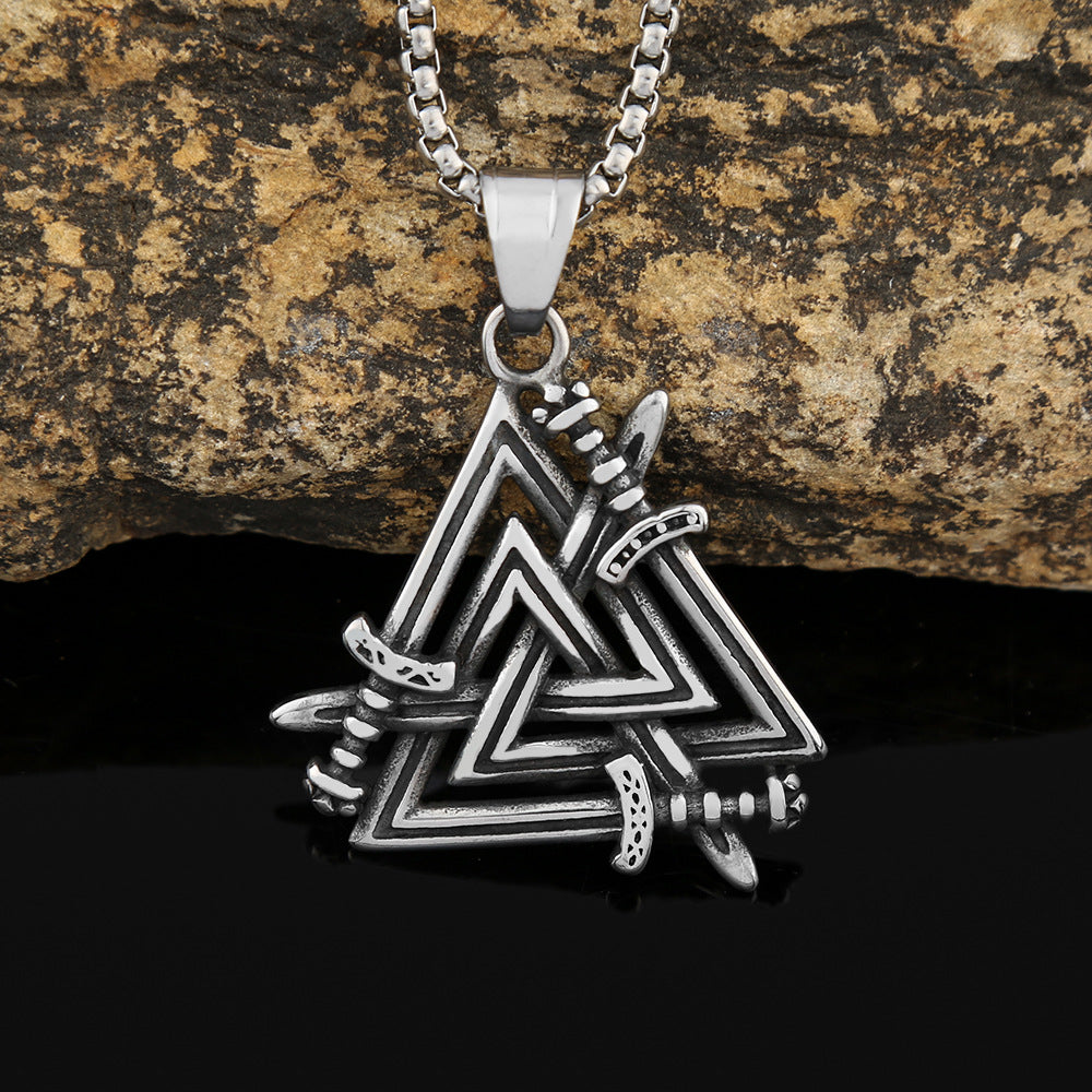 Foreign Trade New European Titanium Steel Pendant Necklace