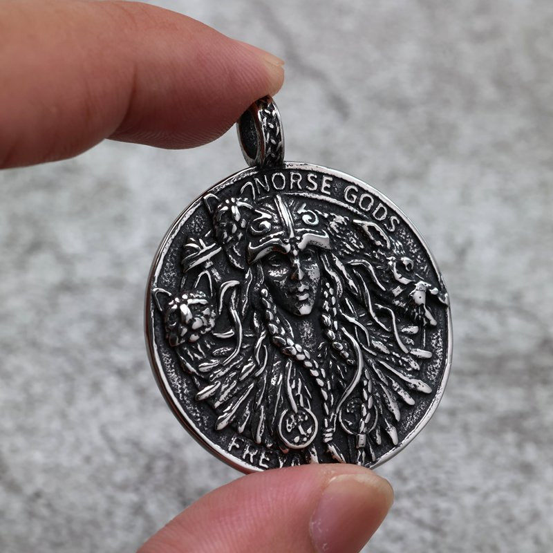Viking Wolf Stainless Steel Men's Pendant Necklace