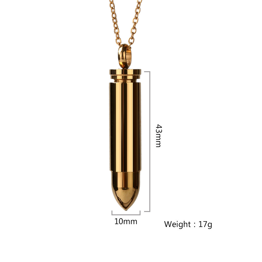 Planderful Everyday Genie Openable Bullet Pendant For Men Titanium Steel Glossy Finish Punk Hip Hop Style