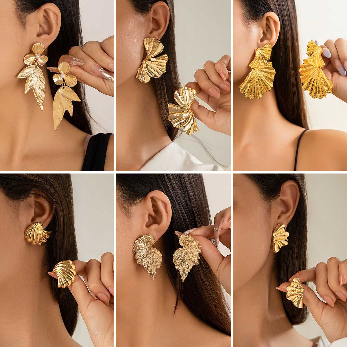 Planderful Vienna Verve Earrings – Exaggerated Ginkgo Biloba Design