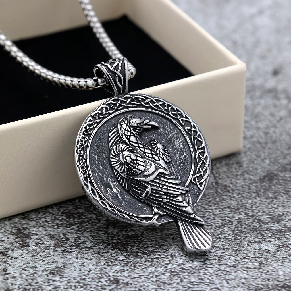Vintage Viking Stainless Steel Pendant Necklace