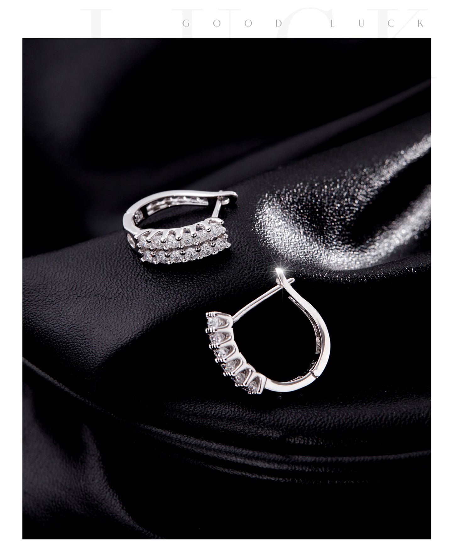 Planderful Everyday Genie Earrings – Exquisite Double-Row Zircon Design