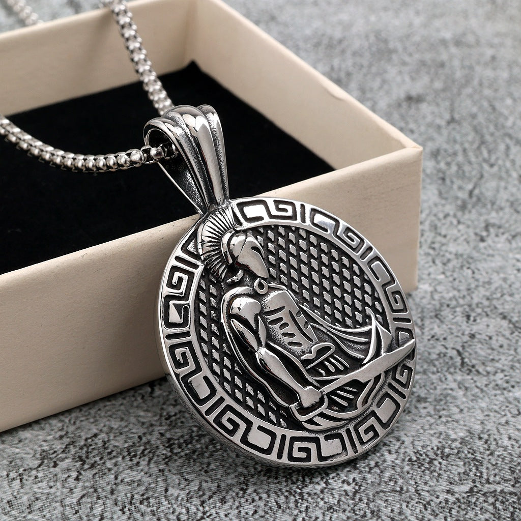Vintage Stainless Steel Men's Pendant Necklace