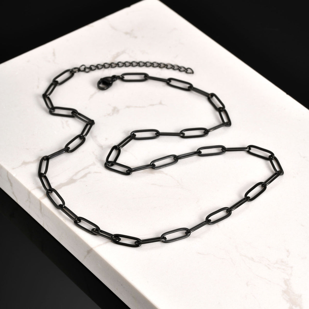 Thick Chain Stainless Steel Rectangular Chain Necklace Collarbone Chain Sweater Chain Men