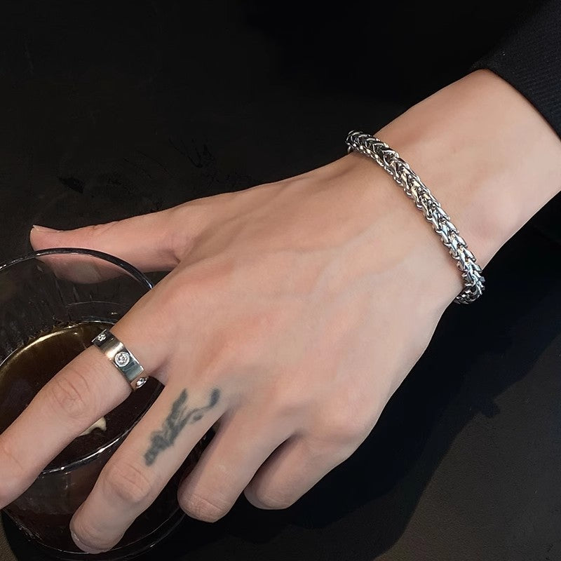 Planderful Jewelry Stainless Steel Double Layer Cuban Bracelet Unisex For Him And Her Everyday Accessory