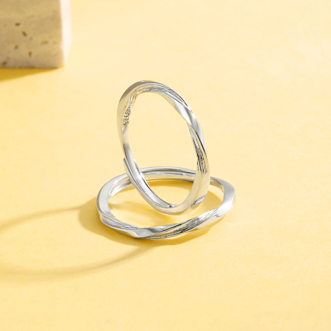 Planderful Everyday Genie Mobius Couple Ring – Elegant Light Luxury Gift for Couples
