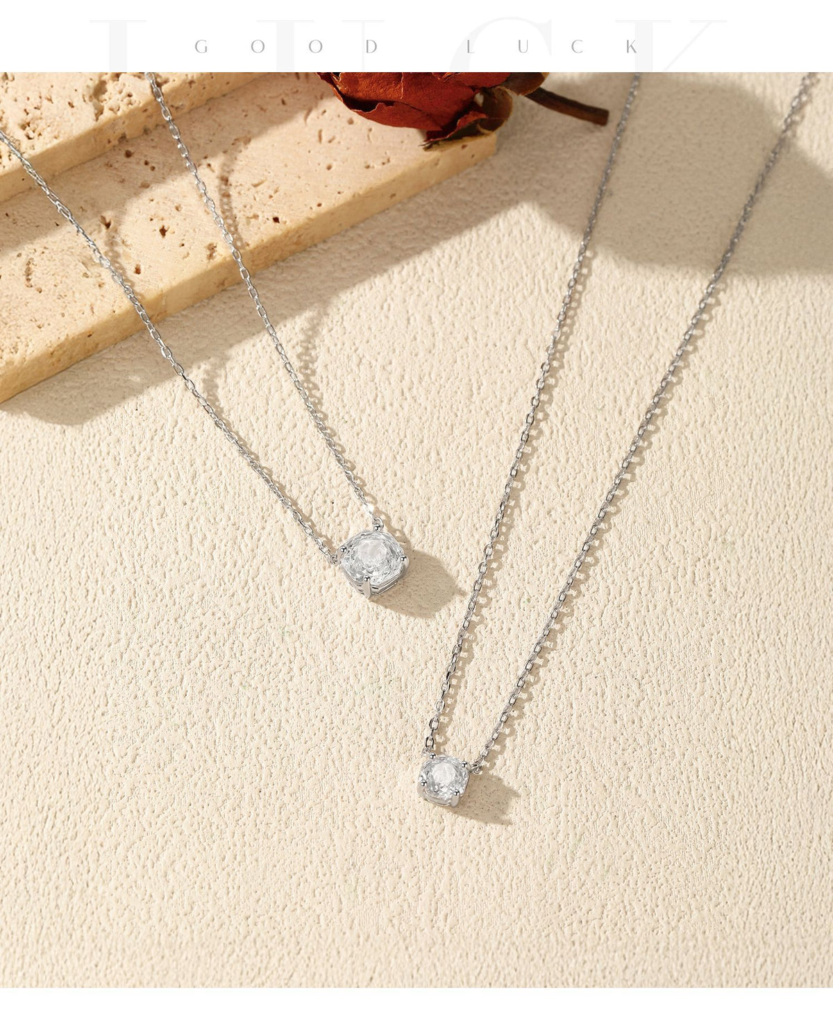 925 Sterling Silver Multicolor Octagonal Rose-Cut Zircon Necklace