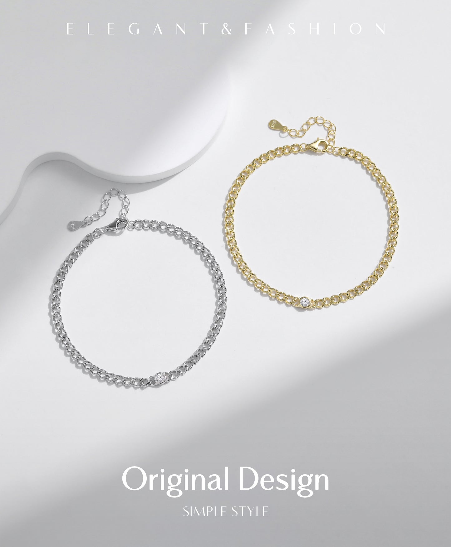 Planderful Moissanite Sparkling Bracelet – Elegant Sterling Silver Design