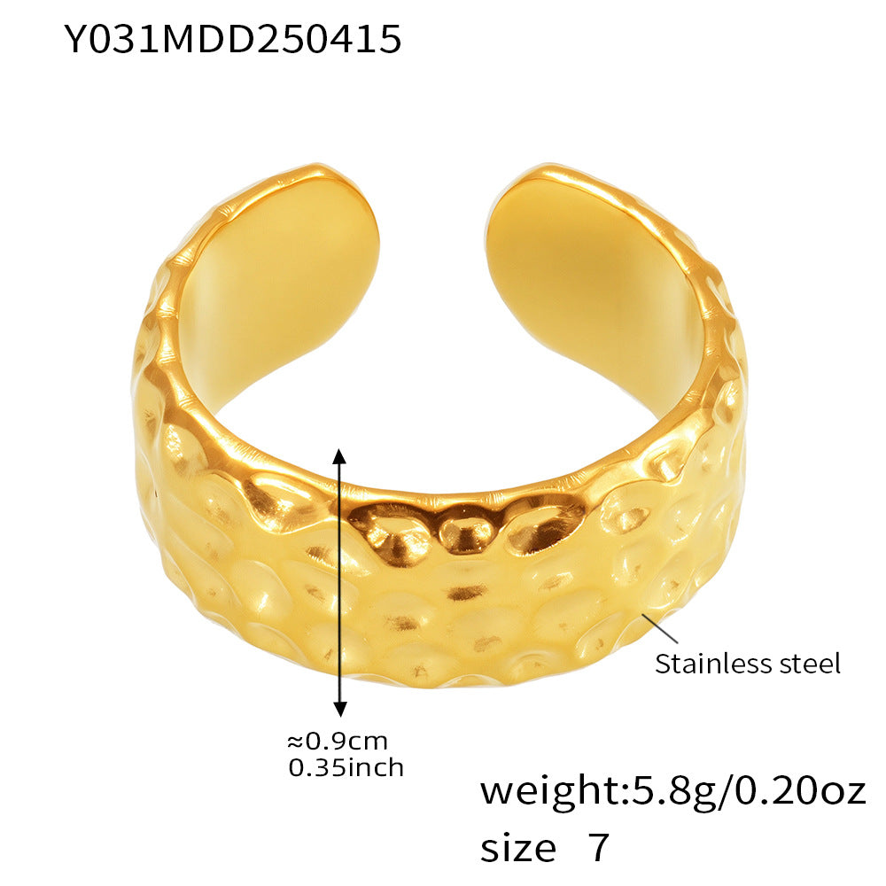 Planderful Open Ring Stainless Steel Ring Unisex Colorfast