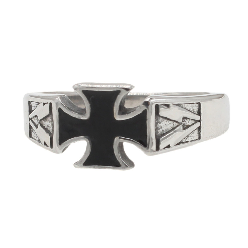 Planderful Cross Titanium Steel Ring Unisex Durable Jewelry For Men And Women Everyday Genie