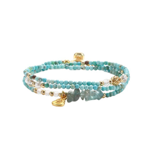 Turquoise Triple-Wrap Bracelet