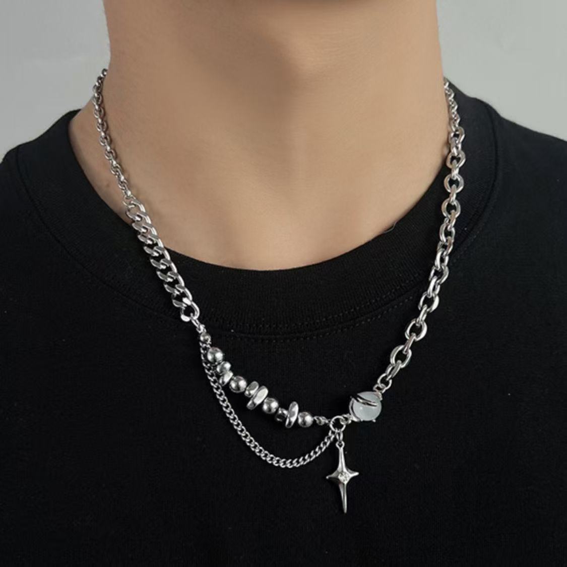 Planderful Jewelry Titanium Steel Star Eye Necklace