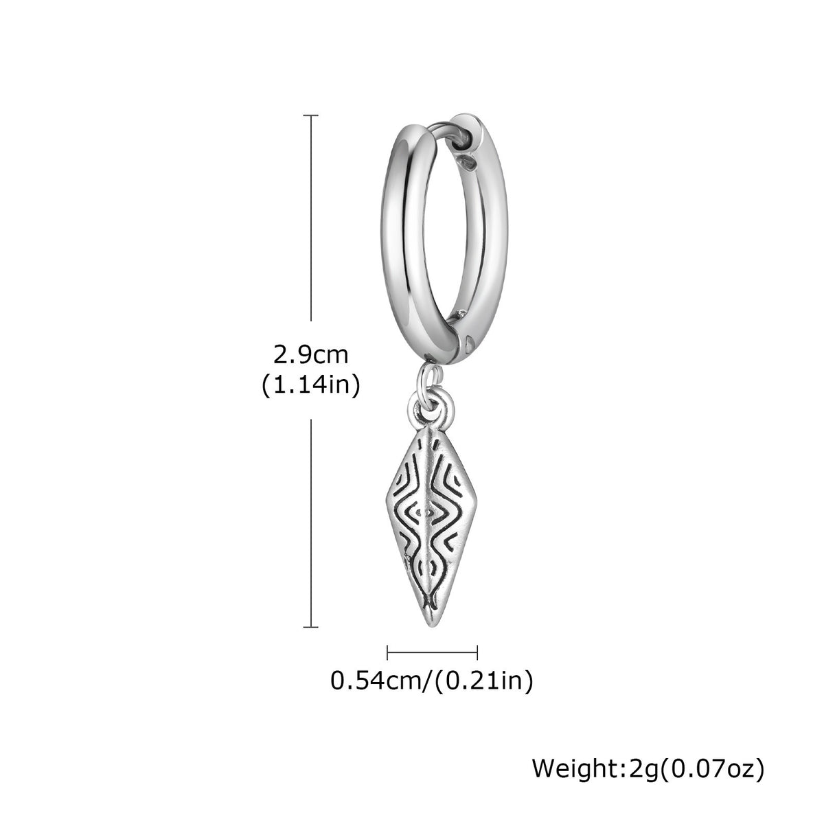 11111 Stainless Steel Geometric Earrings