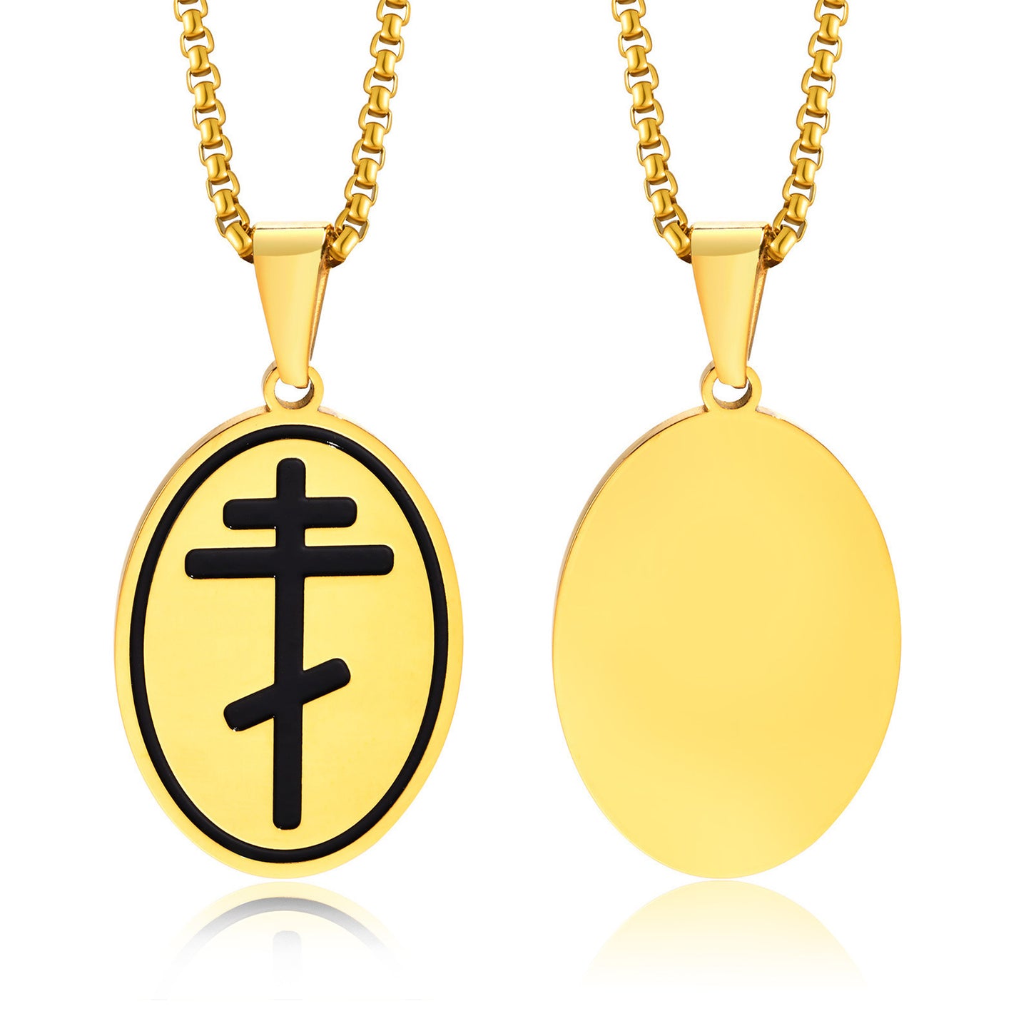 Cross-Border Hip-Hop Trend Stainless Steel Gold Pendant