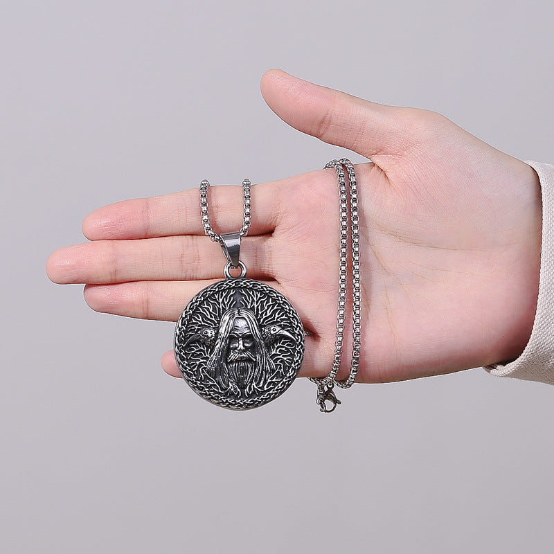 Titanium Steel Necklace - Nordic Viking Wizard Statement