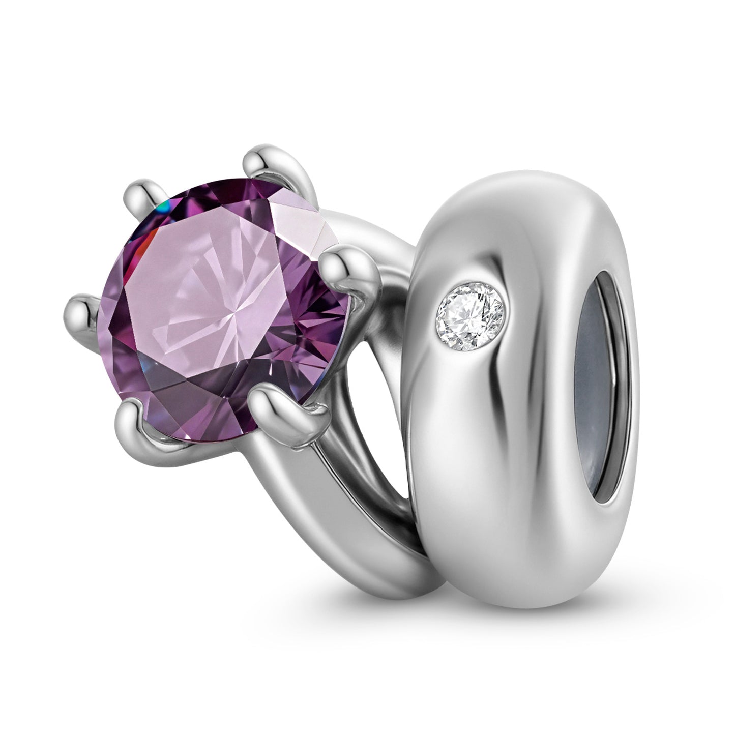 Planderful Jewelry Sterling Silver Beads Pendant December Birthstone DIY Jewelry