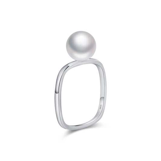 Planderful Everyday Genie Ring – Elegant S925 Sterling Silver with Crystal Pearl