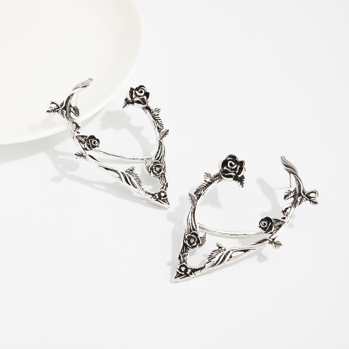 Planderful Halloween Outline Earrings For Women Retro European American Elf Studs Dark Wind Versatile Statement