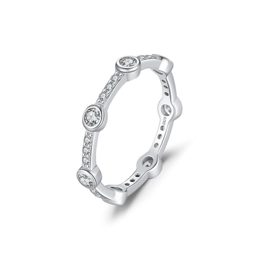 Planderful Everyday Genie Ring – Exquisite Sterling Silver with Zircon Elegance
