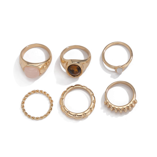 Planderful Vienna Verve Ring Set – Creative Water Drop Design