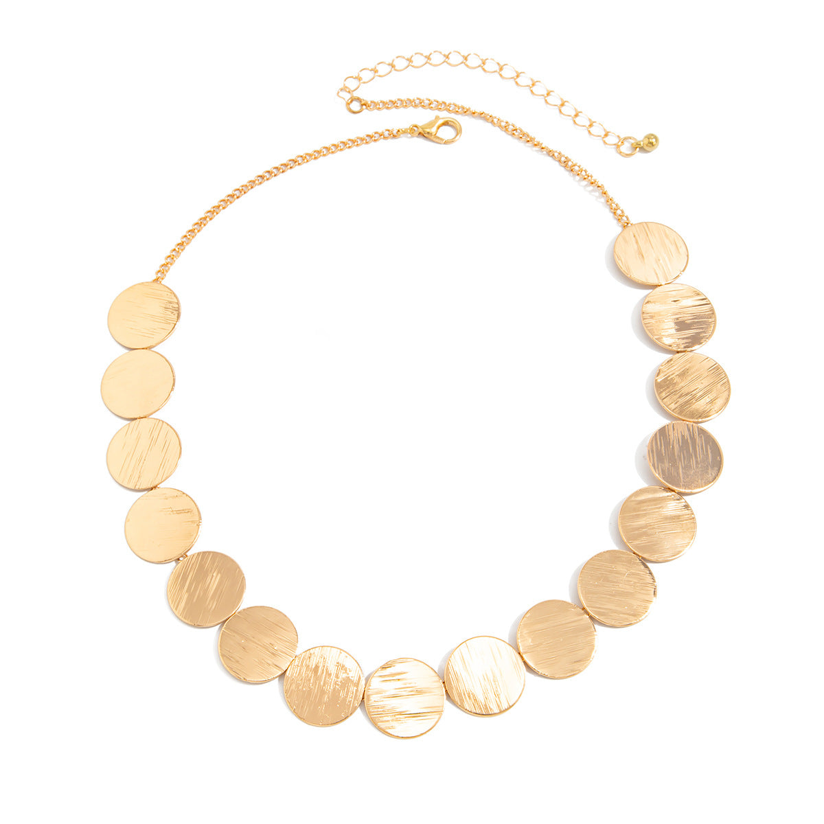 Geometric Coin Disc Necklace