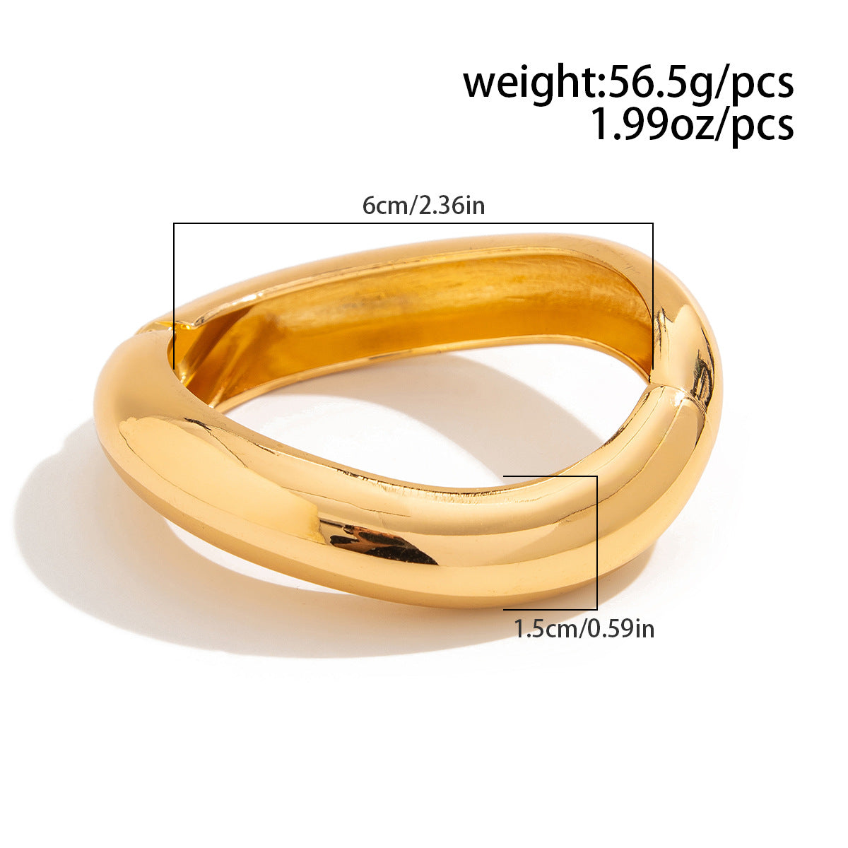 Planderful Geometric Bracelet Vienna Verve Metal For Women Personalized Statement Jewelry