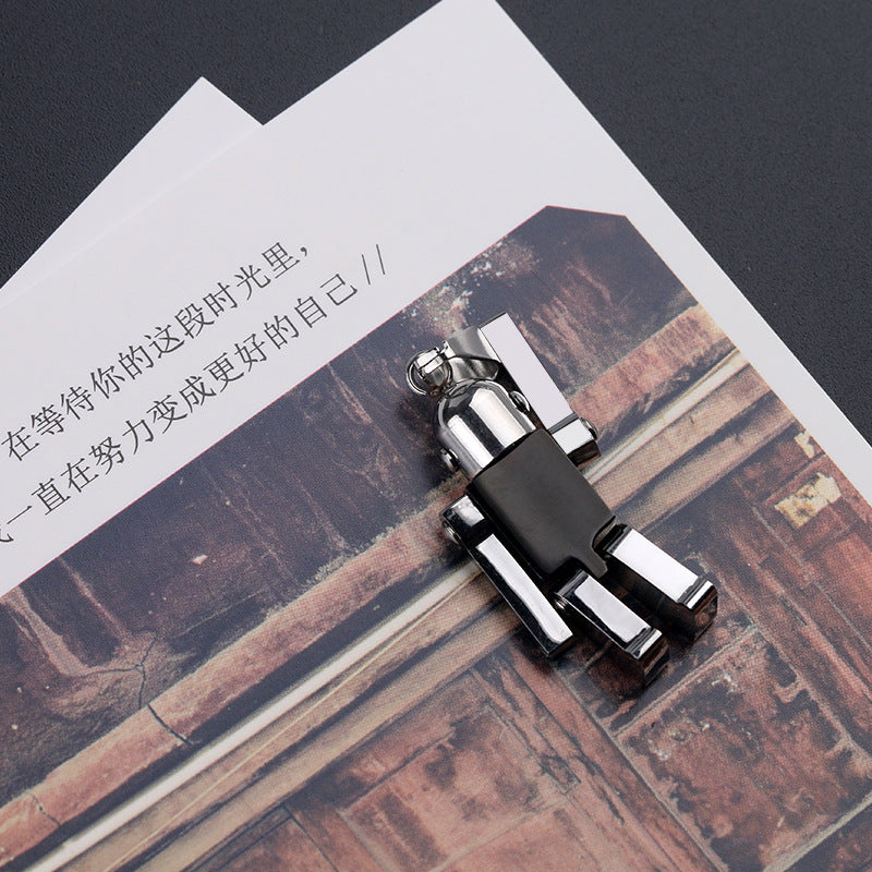 1. Planderful Stainless Steel Robot Necklace for Men Movable Hands and Feet Pendant