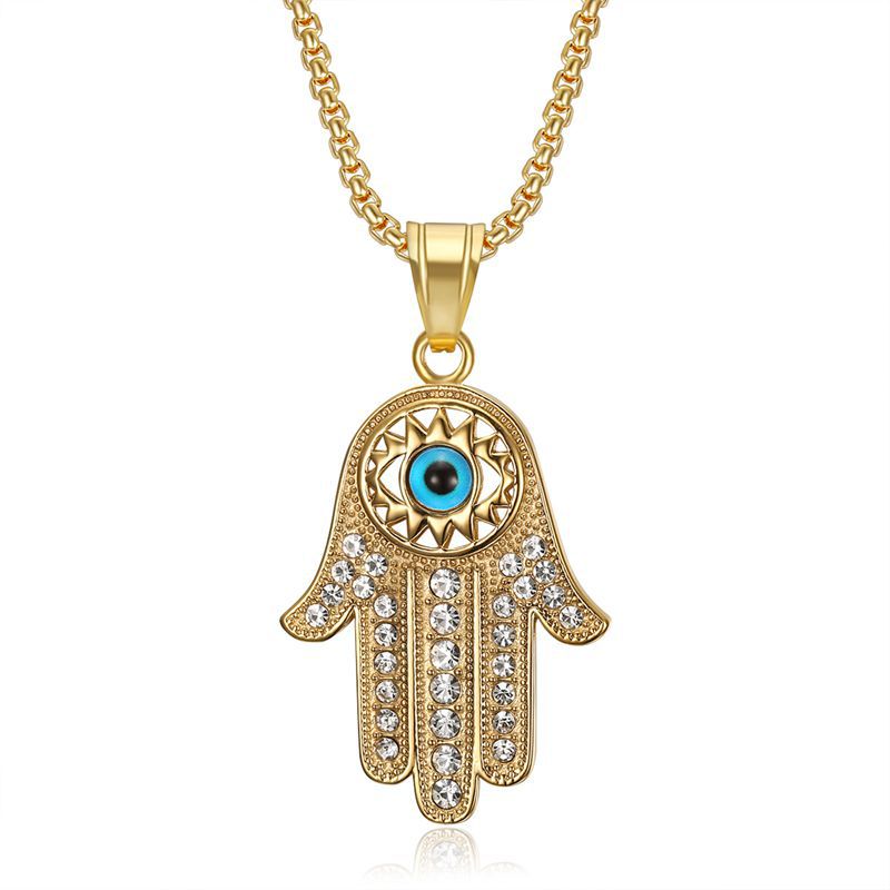 Rhinestone Necklace – Statement Fatima Hand