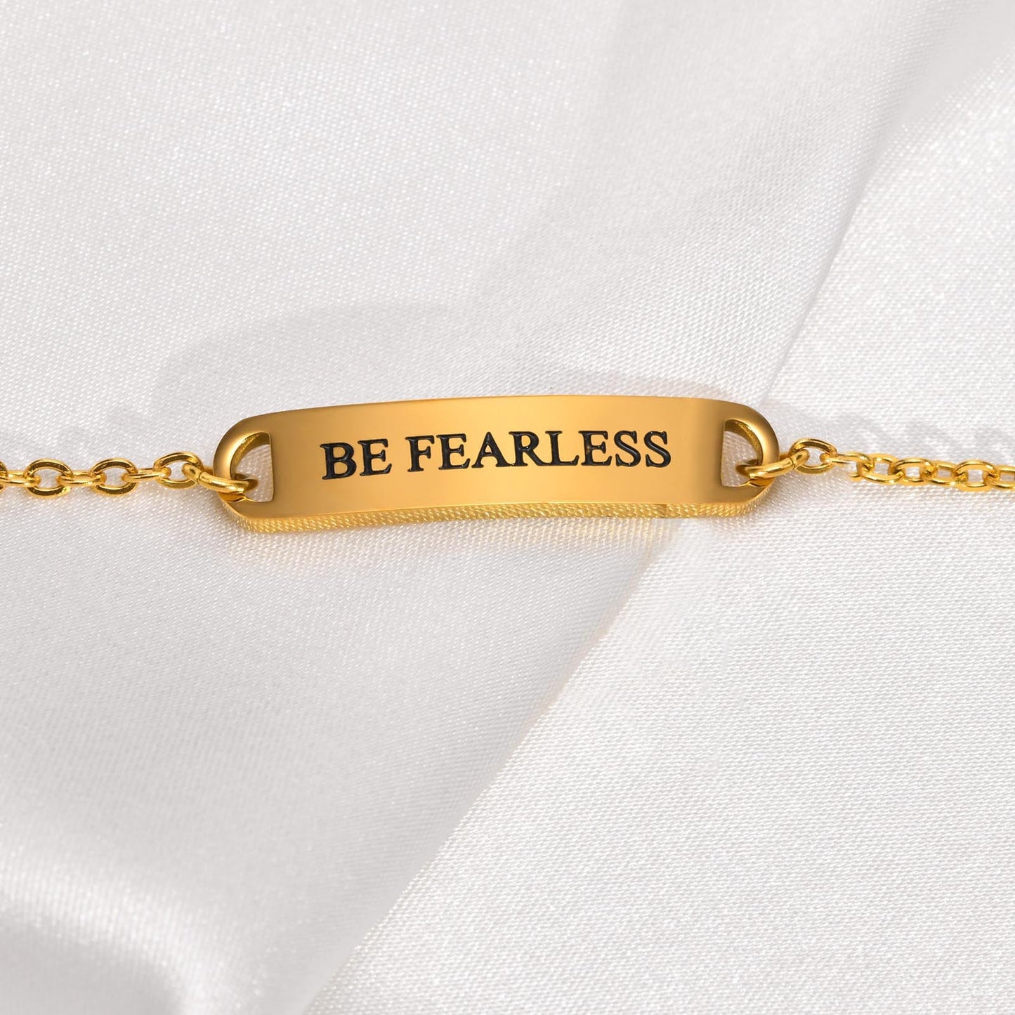 Cross-Border Jewelry Stainless Steel Curved Children's Bracelet 18K Gold