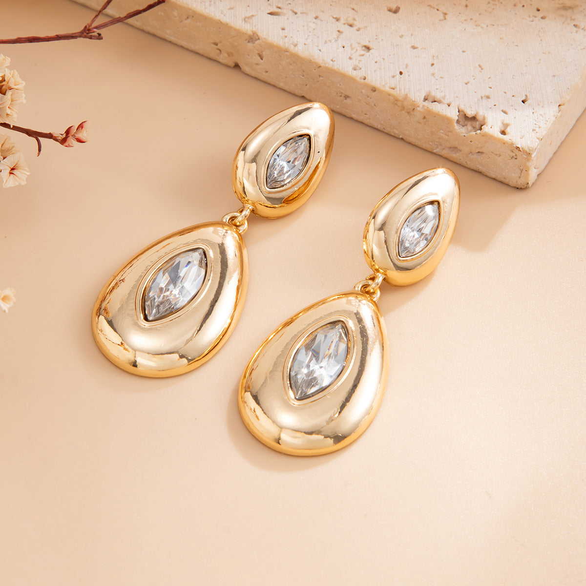 Planderful Teardrop Zircon Drop Earrings For Effortless Everyday Professionals Vienna Verve