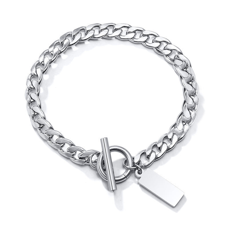 Europe And The United States New Stainless Steel OI Buckle Bracelet For Men