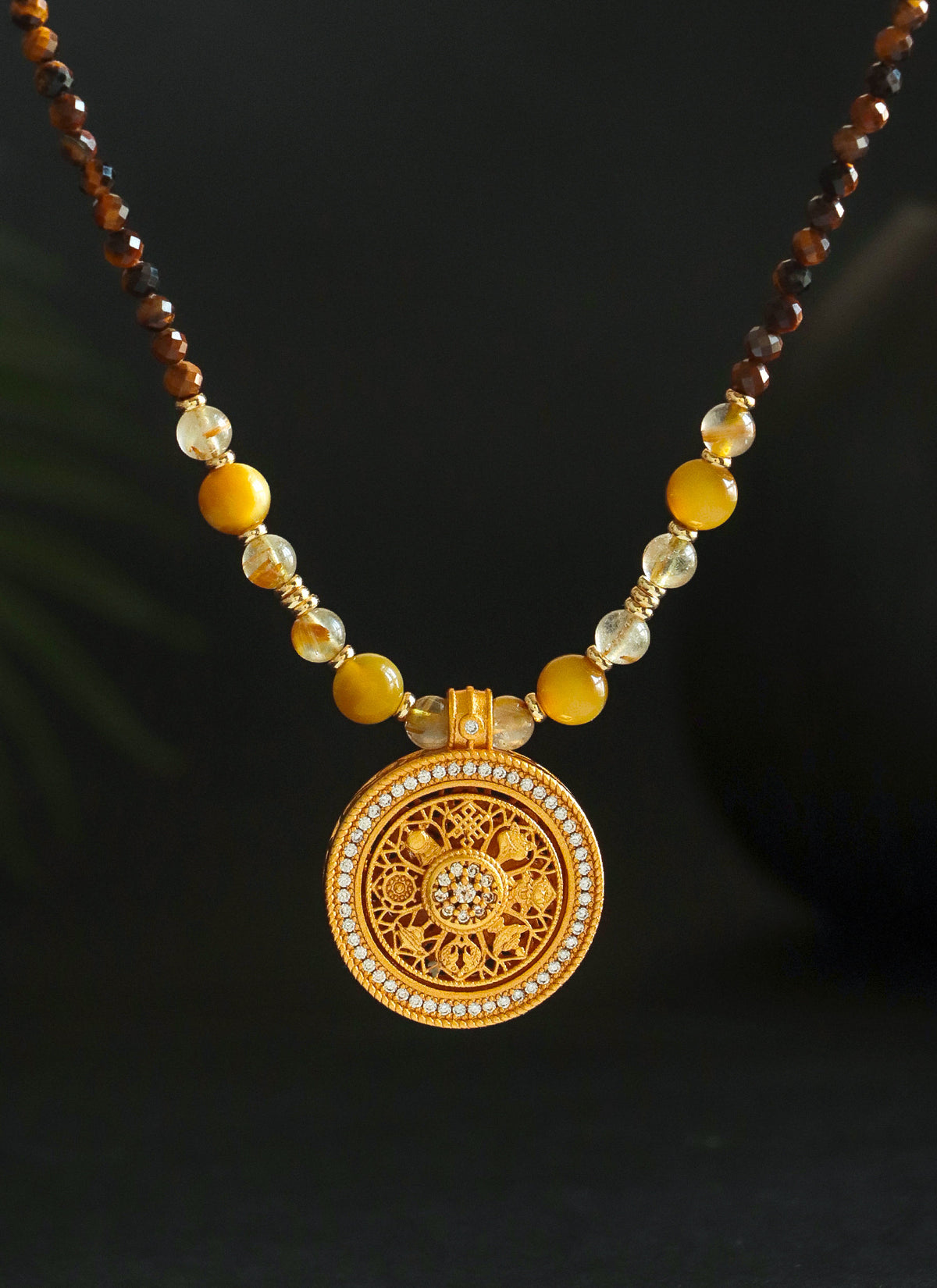 Crystal Eye Pendant Necklace