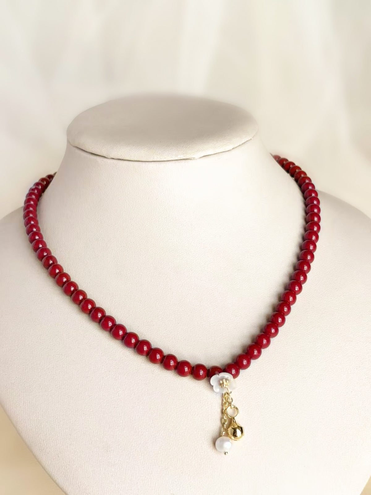 6 mm Purple-Gold Sand Necklace