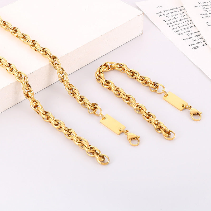 Luxury Minimalist Twisted Chain Couple Necklaces for Men and Women - Planderful Everyday Genie Collection