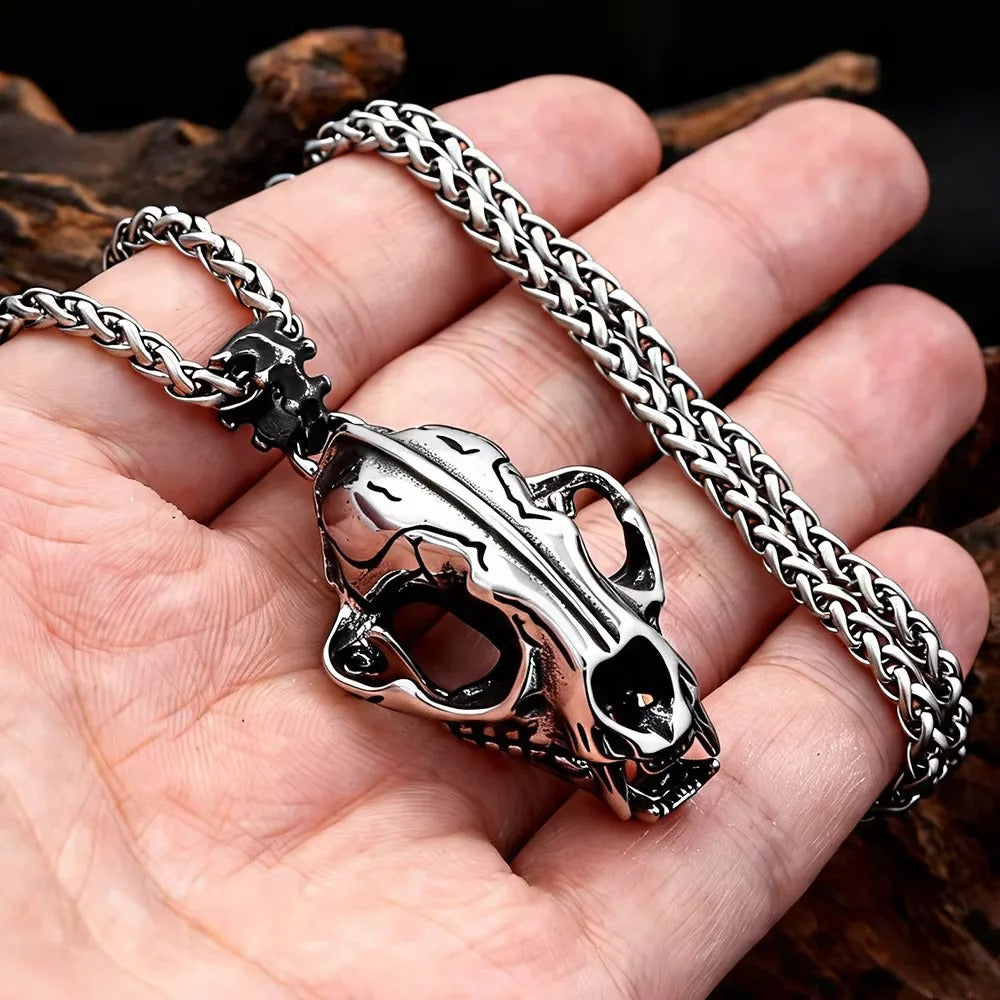 Punk Skull Stainless Steel Men's Pendant Necklace