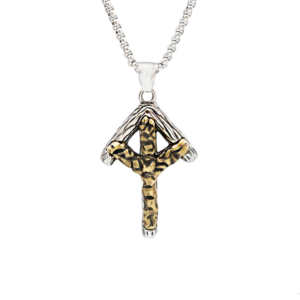 Nordic Viking Rune Titanium Steel Necklace for Men