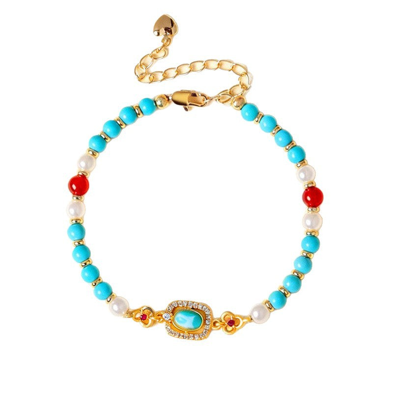 Agate Pearl Bracelet