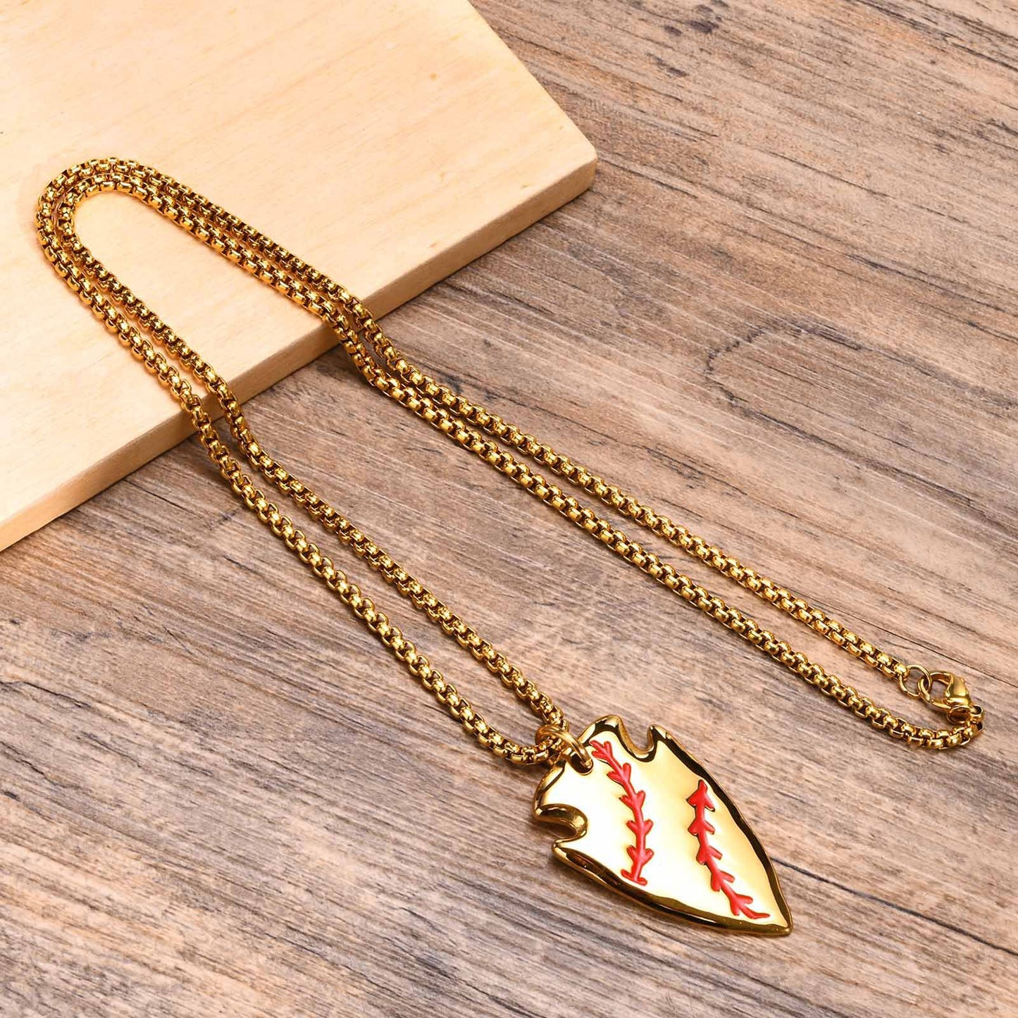 Titanium Steel Pendant Men's Stainless Steel Baseball Cross