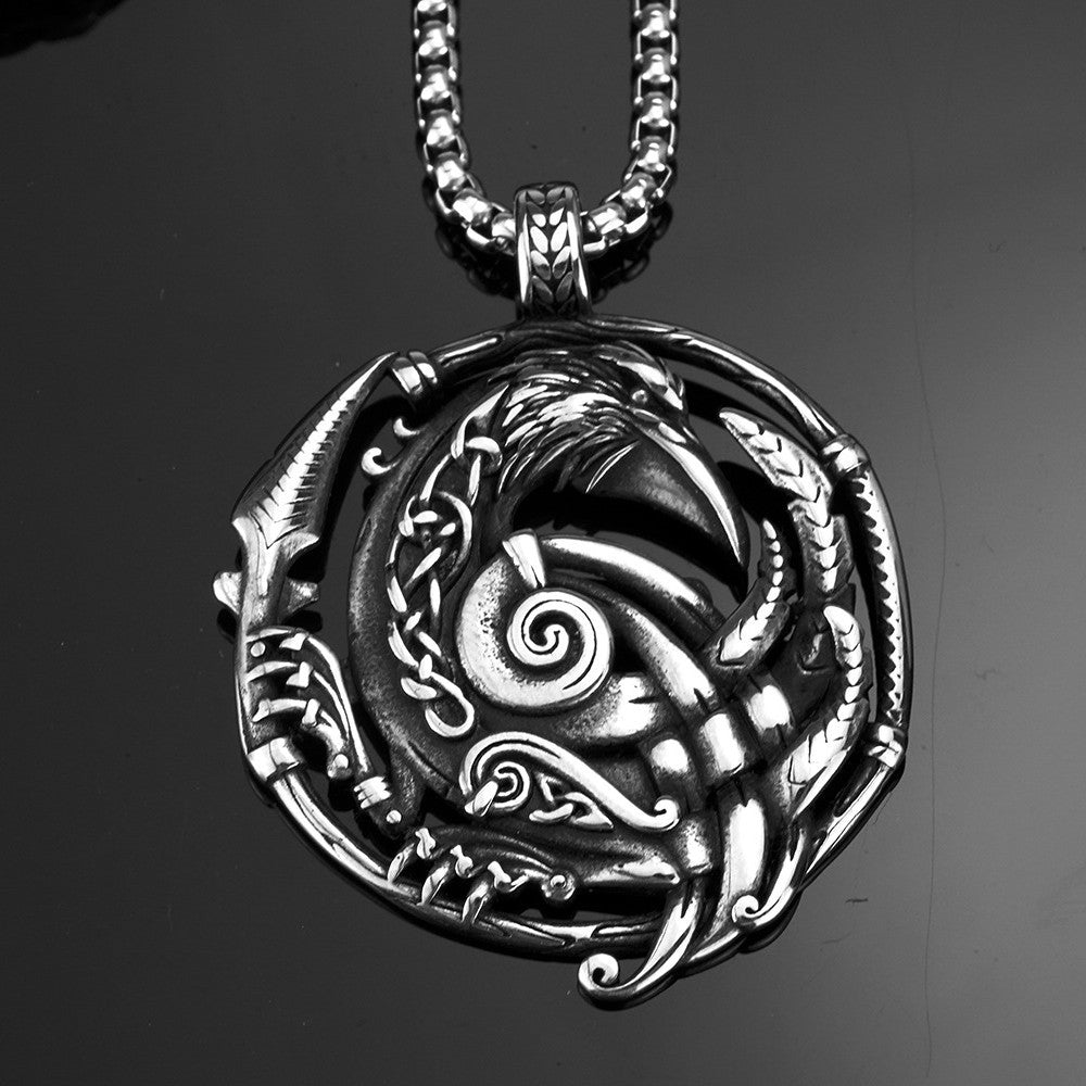 Planderful Shop Norse Viking Stainless Steel Pendant Necklace For Men Durable Nordic Jewelry Exquisite Craftsmanship