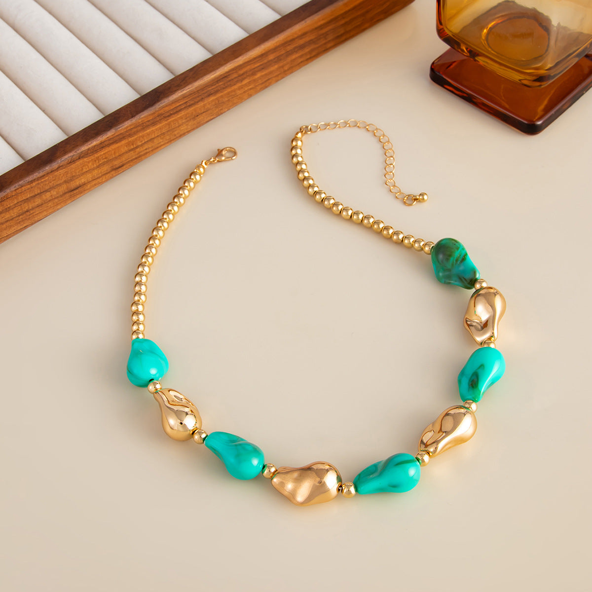 French Baroque Pearl Bead Necklace