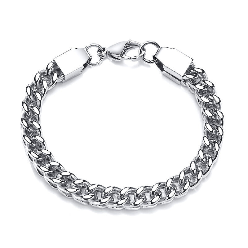 Trendy Fashion Stainless Steel Keel Chain Bracelet Steel Men's Jewelry Factory Spot