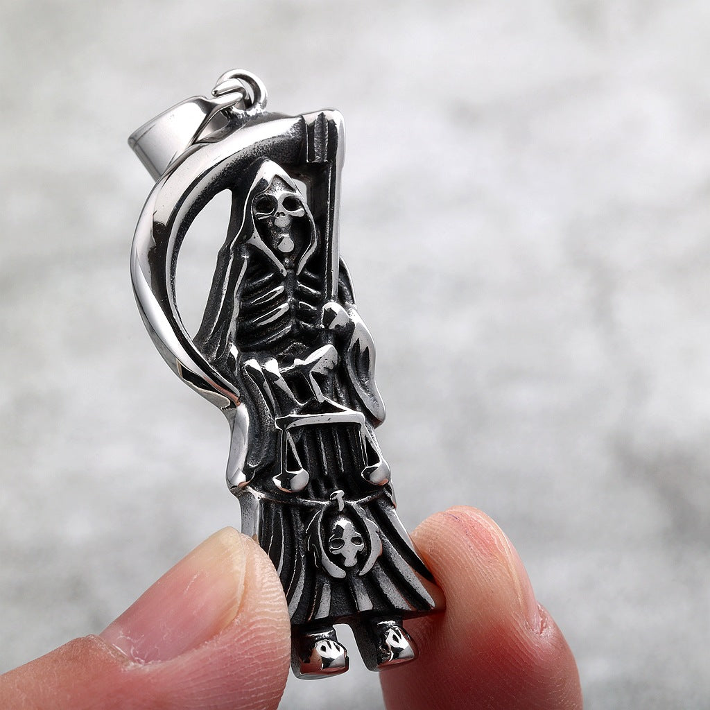 Vintage Stainless Steel Pendant Necklace
