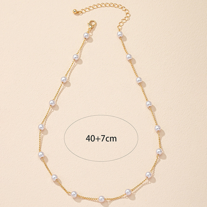 Pearl Necklace with Delicate Chain - Vienna Verve Collection