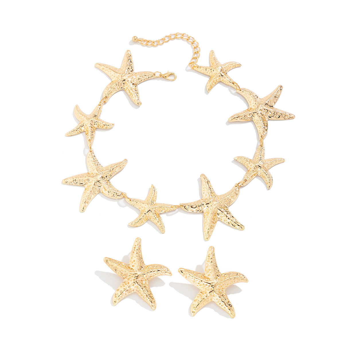 Planderful Vienna Verve Necklace Set – Unique Geometric Starfish Design