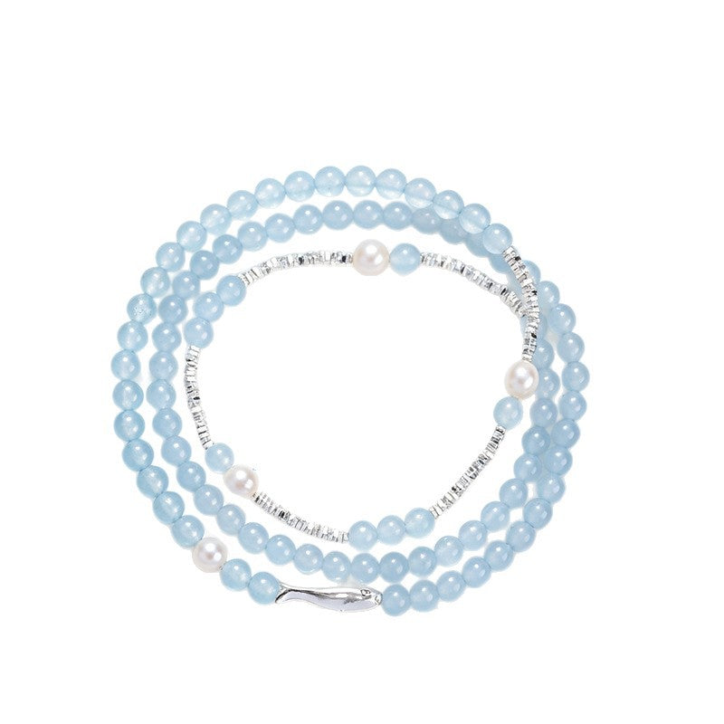 Freshwater Pearl Chalcedony Pearl Bracelet