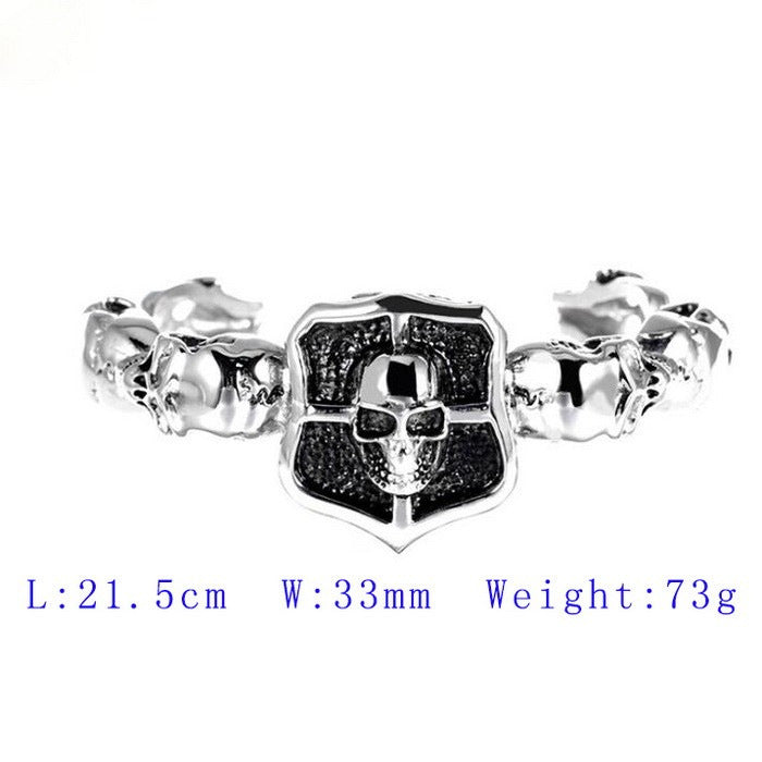 Hair – Punk Style Cross Skull Titanium Steel Men's Bracelet