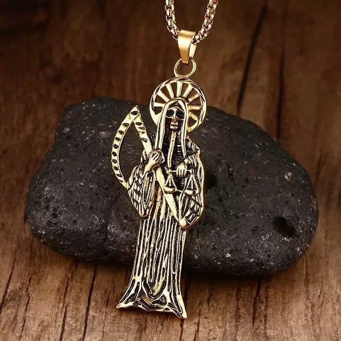 Sale Reaper Stainless Steel Men's Pendant Necklace