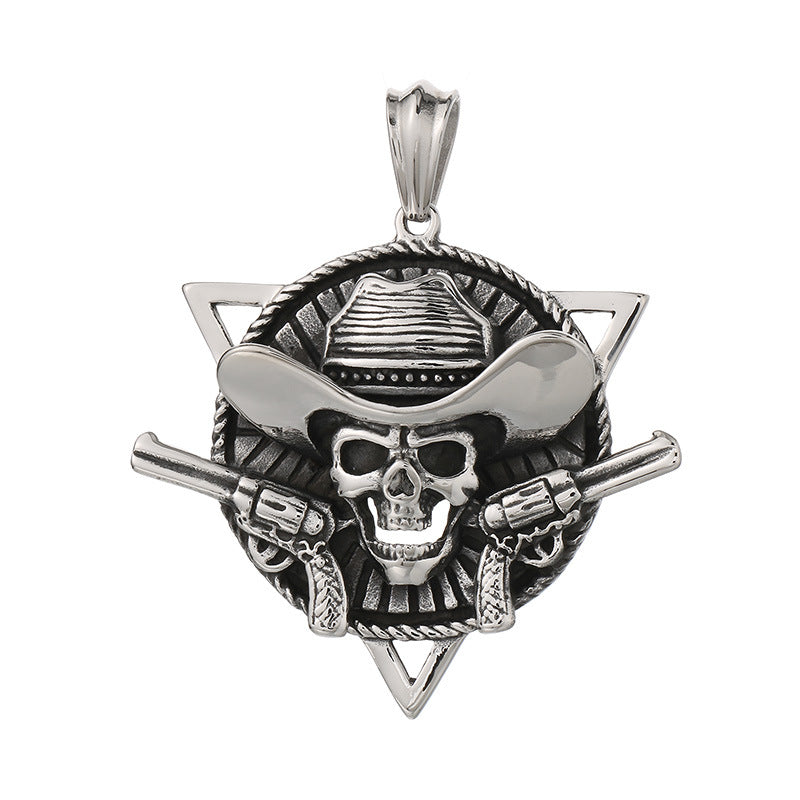 Peripheral Film And Television Naval Style Pendant, Punk Rock Retro Stainless Steel Jack Necklace