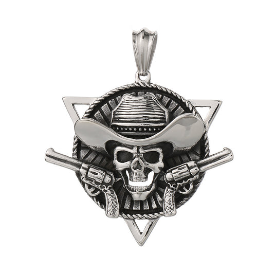 Peripheral Film And Television Naval Style Pendant, Punk Rock Retro Stainless Steel Jack Necklace